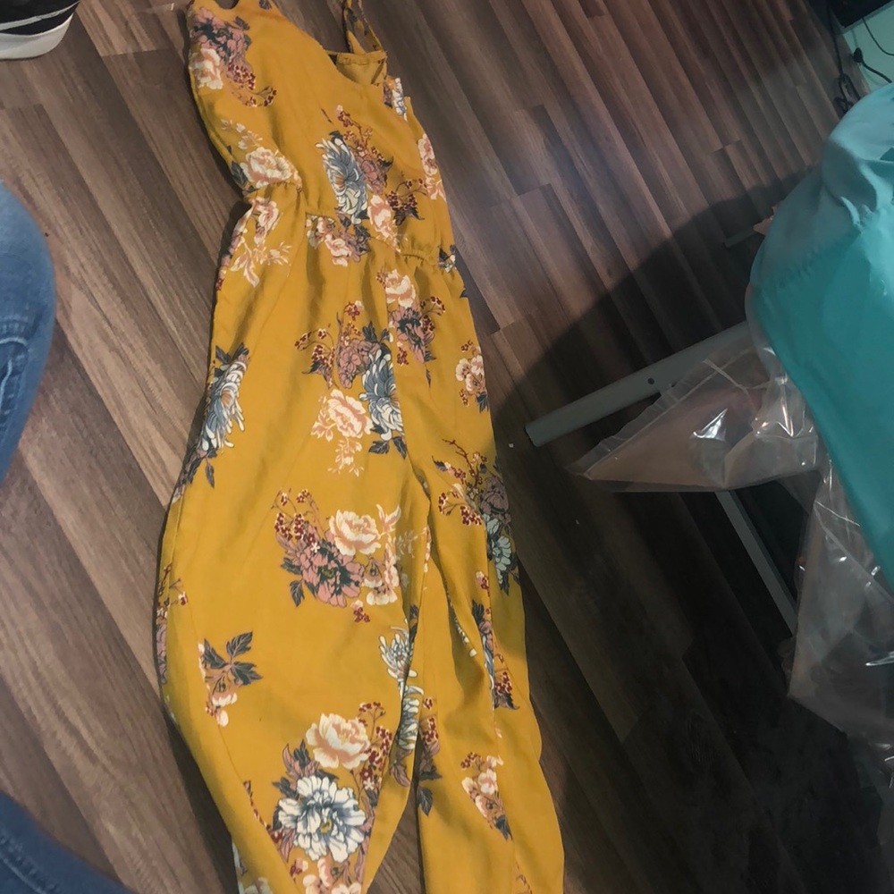 Yellow Floral Romper